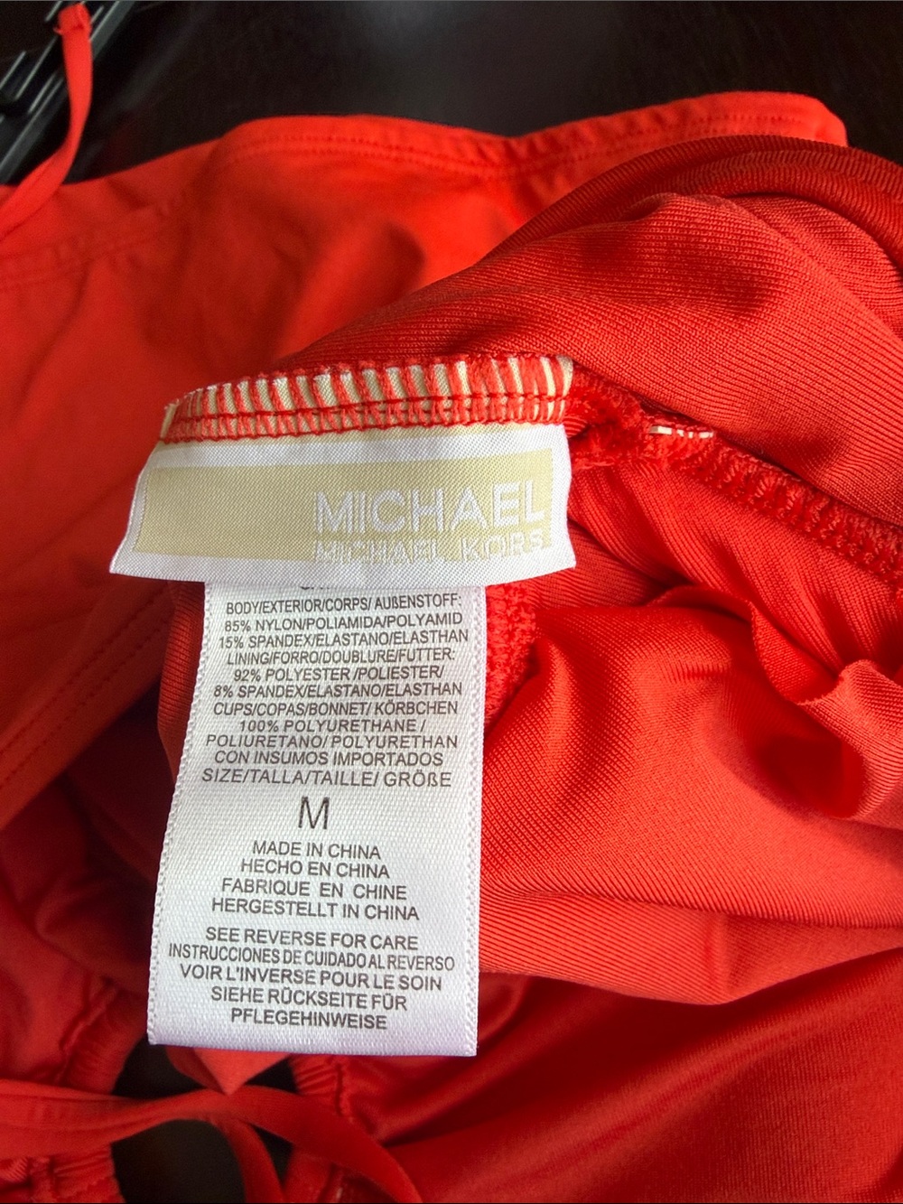 Michael Kors Red Halter One-Piece Swim Tank - Picture 4 of 4